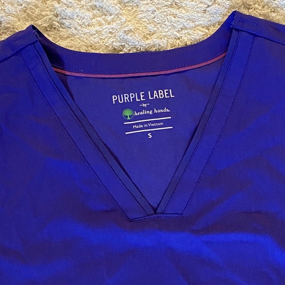 NWOT Purple Label Scrub Top - Picture 4 of 11